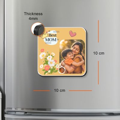 Personalized Best Mom Musical Fridge Magnet with Rechargeable Speaker & Photo